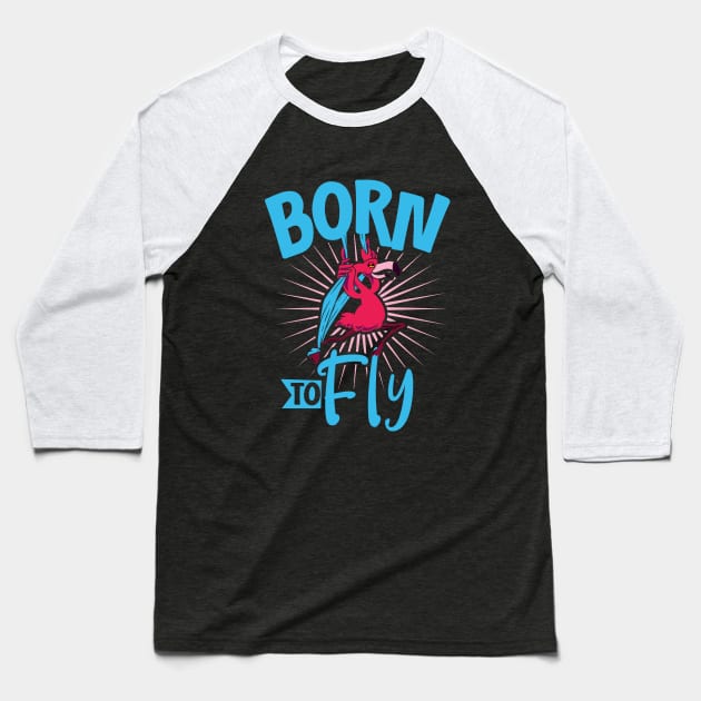 Born to Fly - Aerial Silks Baseball T-Shirt by Modern Medieval Design